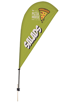 6.5' Teardrop Sail Sign Kit - 1 Sided with Ground Spike