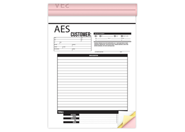 Custom Create Your Own Form as a Booklet, Carbonless Business Forms, 8.5 x 11, 3-Part Easy Tear-Out Pages, 50 sets