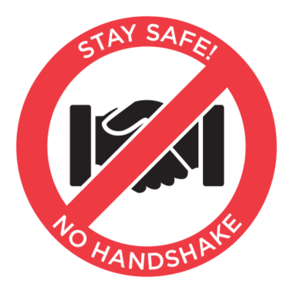 2" No Handshake Sticker (Roll of 250)
