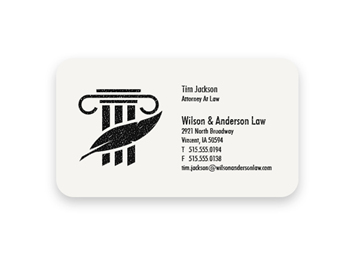 1 Color Premium Business Cards - Raised Print, 1-Sided