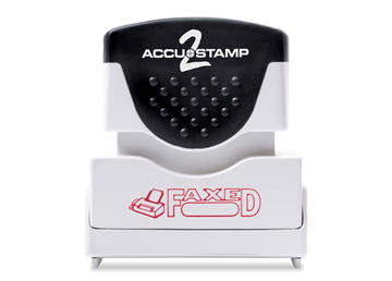 ACCU-STAMP2 Message Stamp with Shutter, 1-Color, FAXED, 1-5/8" x 1/2" Impression, Pre-Ink, Red Ink