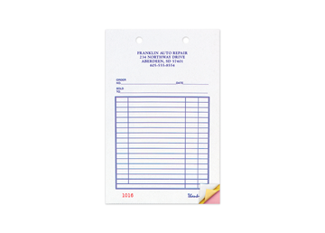 Custom Business Forms, Carbonless Business Forms, 5-3/8” x 8-1/2”, 2-Part with Easy Tear-Out Pages