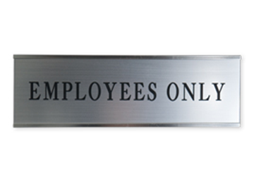 Engraved Sign with Metal Flush Wall Mount Holder, 3" x 8"