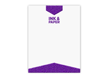 One PMS Spot Color Letterhead - Raised Print