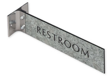 Engraved Sign with Extended Wall Sign Holder, 2" x 8"