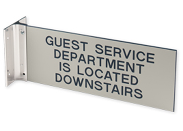 Engraved Sign with Extended Wall Sign Holder, 4" x 10"