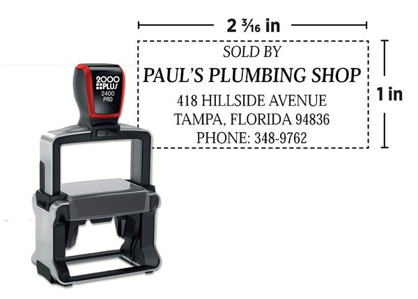 2000 Plus® Pro™ 2400 Heavy Duty Self-Inking Stamp