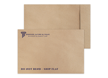 Custom TerraBoard™ Envelope 10 1/2" x 16" || Custom Envelopes || 2 PMS Color Imprint