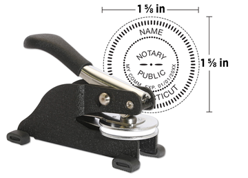 Custom Notary Desk Embosser, 1 5/8"