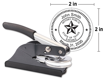 Custom Notary Pocket Embosser, 2"