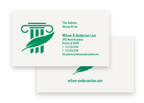 1 Color Standard Business Cards || Business Cards || 2 Sided, Flat Print