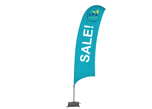 15.5' Razor Feather Flags || Tradeshow Signage || 1 Sided, Cross Base