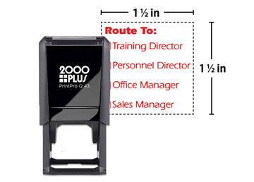 2000 Plus® PrintPro™ Q43 Square Stamp || Custom Self-Inking Stamps || 1 1/2" Impression