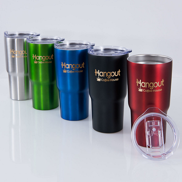 Conquest Stainless Steel Travel Tumbler || Custom Drinkware || 20 oz, Screen Printed