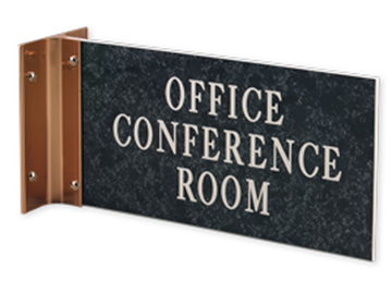 Engraved Sign with Extended Wall Sign Holder || Custom Indoor Signs || Horizontal, 8" x 4"