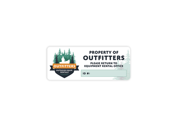 Rectangle Labels || Outdoor Custom Labels || 1" x 2 1/2", Full Color