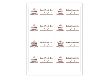 Rectangle Sheet Labels || Custom Laser Sheet Labels || 2 1/2" x 4", 8/Sheet, 1 Color