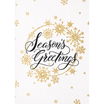 Snowflakes of Gold - Printed Envelope