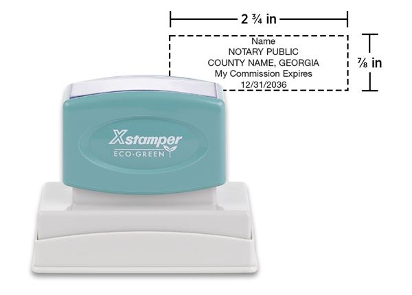 Xstamper® N18 Notary Stamp || Custom Pre-Inked Notary Stamps || 7/8" x 2 3/4" Impression