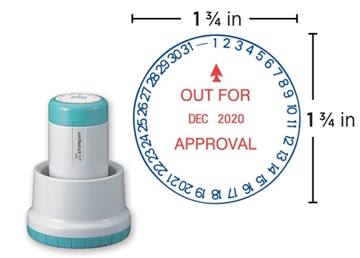 Xstamper® N77 Round Xpedater || Custom Pre-Inked Date Stamps || 1 3/4" Impression